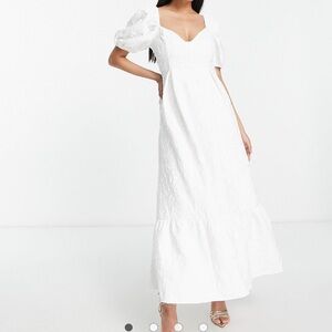 ASOS DESIGN cupped jacquard midi dress